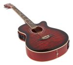 Guitarra Acústica Creep Con Funda Eq 5 Bandas Red C/corte - Imagen 5