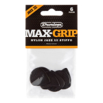 Púas Guitarra Nylon Jazz Iii Jim Dunlop Max Grip Pack 6 Negro 471p3s