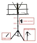Atril Para Partitura Creep Ys-203 De Metal Con Funda - Imagen 3