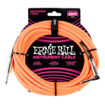 Cable Ernie Ball Mallado 7,62 Metros Naranja P/ Instrumentos