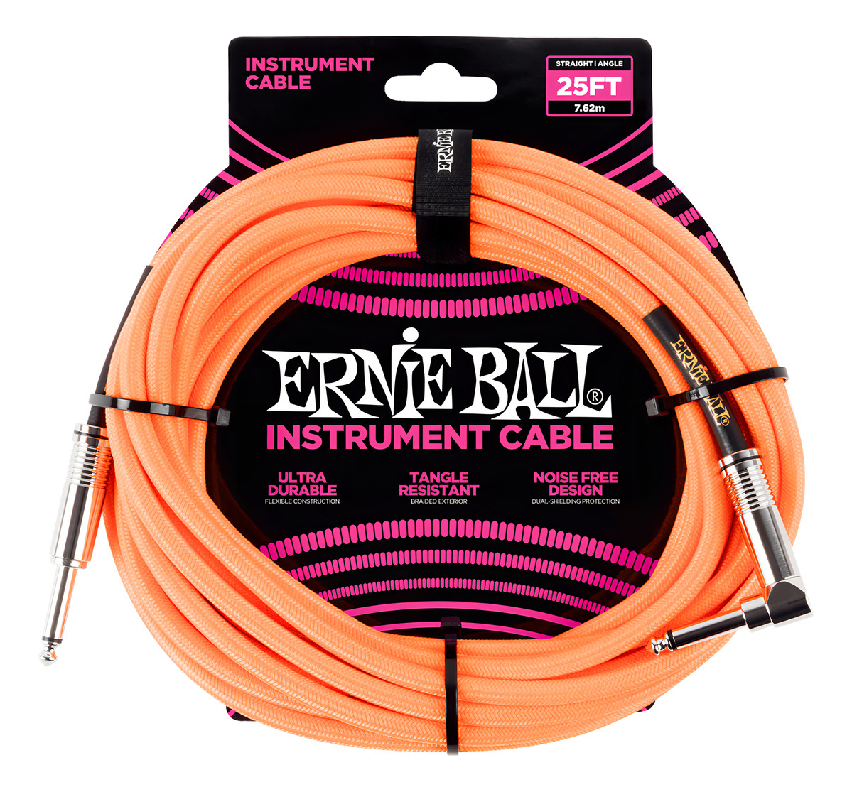 D_984314-MLA99545953206_122025-F.jpg Cable Ernie Ball Mallado 7,62 Metros Naranja P/ Instrumentos - Imagen 1