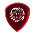 Uñetas Jim Dunlop 550r200 Flow Gloss 2.0 Mm X12 Rojo 2.0 Vino