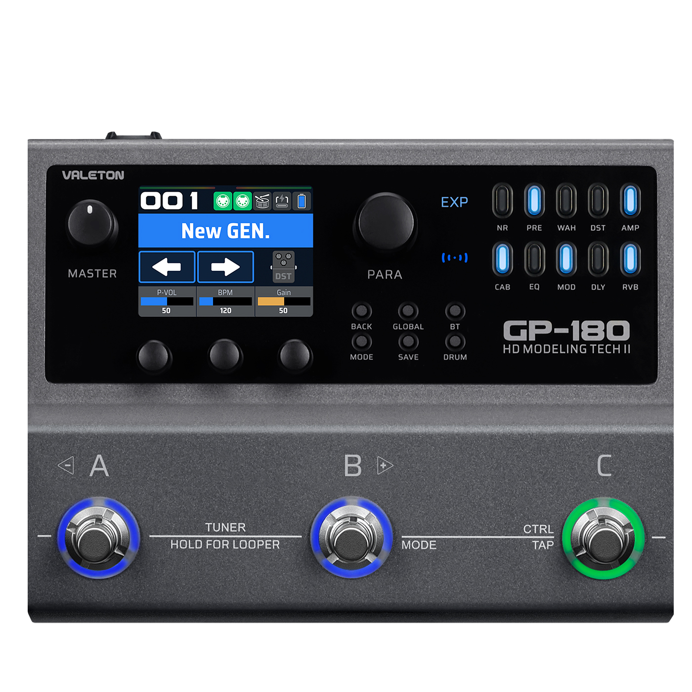 GP-180a Pedal Multiefecto Valeton Gp-180 Negro - Imagen 1